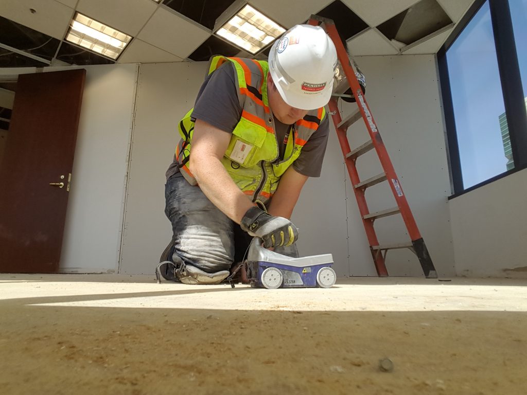 Penhall analyst conducting concrete scanning 
