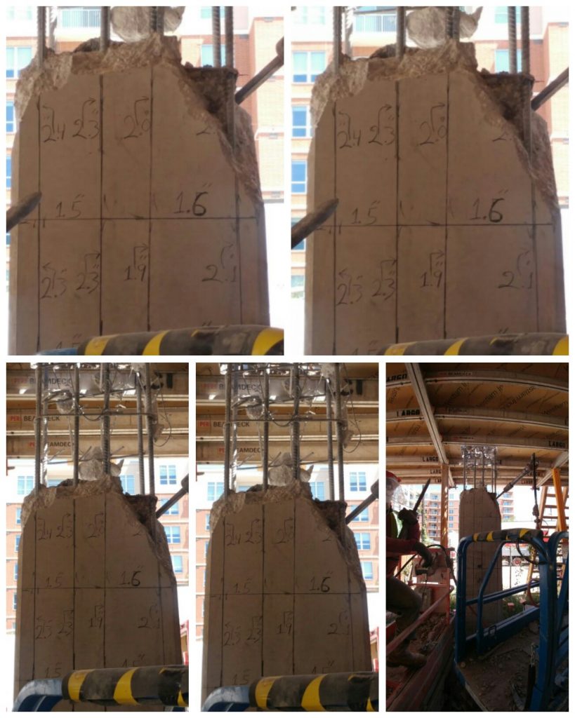 gpr identifies improper rebar spacing in concrete columns