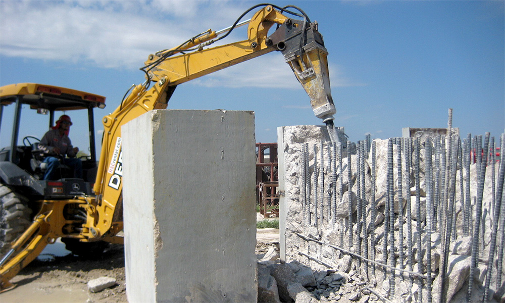 Penhall team removing concrete anchor blocks